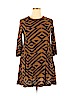 H&M 100% Viscose Brown Casual Dress Size 14 - photo 1