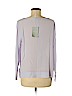 Everlane 100% Silk Purple Long Sleeve Silk Top Size 8 - photo 2