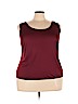 Alfani 100% Polyester Burgundy Sleeveless Blouse Size 3X - photo 1