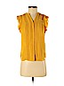 H&M 100% Polyester Yellow Sleeveless Blouse Size 4 - photo 1