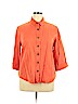 Pulp 100% Tencel Lyocell Orange 3/4 Sleeve Button-Down Shirt Size XL - photo 1