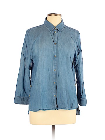 Jones New York 3/4 Sleeve Button-Down Shirt (view 1)