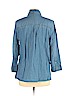 Jones New York 100% Cotton Blue 3/4 Sleeve Button-Down Shirt Size L (petite) - photo 2