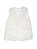 Zara 100% Polyester Ivory Faux Fur Vest Size 8 - 9 - photo 1