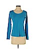 J.jill 100% Pima Cotton Blue Long Sleeve T-Shirt Size S (petite) - photo 1