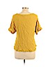 H&M 100% Viscose Gold Short Sleeve Blouse Size 10 - photo 2