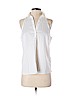 Laundry by Shelli Segal White Sleeveless Button-Down Shirt Size 4 - photo 1