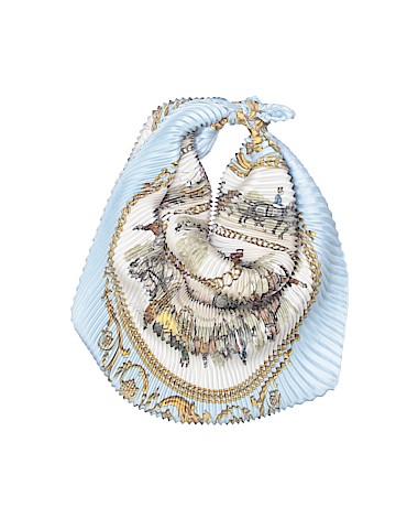 Hermès La Promenade De Longchamps Pleated Silk Scarf (view 1)