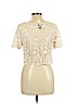 Say What? 100% Cotton Ivory Short Sleeve Blouse Size L - photo 2