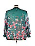Suzanne Betro 100% Polyester Teal Long Sleeve Blouse Size 4X - photo 2
