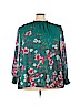 Suzanne Betro 100% Polyester Teal Long Sleeve Blouse Size 4X - photo 1