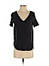 H&M 100% Viscose Black Short Sleeve T-Shirt Size 2 - photo 1