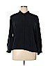 Everlane 100% Silk Black Long Sleeve Silk Top Size 14 - photo 1