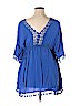 Spiaggia Dolce Blue Short Sleeve Blouse Size XL - photo 2