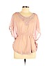 Candie's Pink Short Sleeve Blouse Size L - photo 1