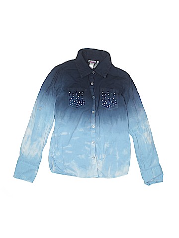 Justice Long Sleeve Button-Down Shirt (view 1)