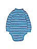 The Children's Place 100% Cotton Stripes Blue Long Sleeve Onesie 9-12 MO / 12 MO - photo 2