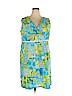 TAHITI REEF CLUB WOMAN 100% Cotton Blue Casual Dress Size 2X - photo 1