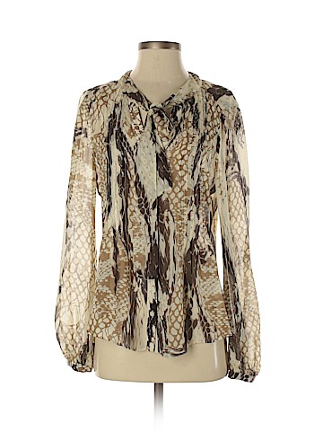 Hale Bob Long Sleeve Silk Top (view 1)