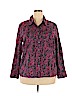 Alfani Burgundy Long Sleeve Button-Down Shirt Size 20 - photo 1