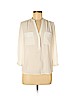 H&M 100% Polyester White Long Sleeve Blouse Size 6 - photo 1