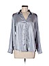 Express 100% Polyester Silver Long Sleeve Blouse Size M (petite) - photo 1