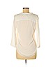 H&M 100% Polyester White Long Sleeve Blouse Size 6 - photo 2