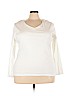 Lane Bryant 100% Cotton White Long Sleeve T-Shirt Size 22 - 24 Plus - photo 1