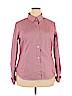 Jaclyn Smith Burgundy Long Sleeve Button-Down Shirt Size XXL - photo 1