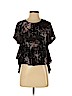 Elizabeth and James 100% Silk Black Short Sleeve Silk Top Size XXS - photo 1