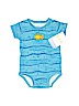 Carter's 100% Cotton Blue Short Sleeve Onesie Size 0-3 mo - photo 1