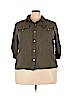 A New Day Green 3/4 Sleeve Button-Down Shirt Size 3X - photo 1