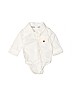 Baby Gap 100% Cotton Solid White Long Sleeve Onesie Size 3-6 mo - photo 1