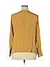 Everlane 100% Silk Yellow Long Sleeve Silk Top Size 14 - photo 2