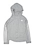 Adidas 100% Cotton Gray Zip Up Hoodie Size 10 - 12 - photo 1