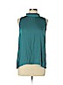 Ann Taylor LOFT 100% Polyester Green Sleeveless Blouse Size L (petite) - photo 1