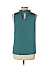 Ann Taylor LOFT 100% Polyester Green Sleeveless Blouse Size L (petite) - photo 2