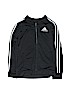 Adidas 100% Polyester Black Track Jacket Size 10 - 12 - photo 1