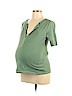 Planet Motherhood 100% Cotton Green 3/4 Sleeve Henley Size L - photo 1