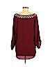 rue21 100% Polyester Burgundy 3/4 Sleeve Blouse Size M - photo 2