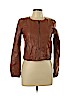 Charlotte Russe 100% Polyurethane Brown Faux Leather Jacket Size M - photo 1