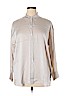 Everlane 100% Silk Tan Long Sleeve Silk Top Size 16 - photo 1