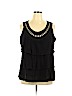 Coldwater Creek 100% Cotton Black Sleeveless Top Size 1X - photo 1