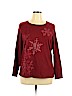 Coldwater Creek 100% Cotton Red Long Sleeve Top Size XL - photo 1