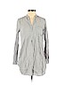 DKNY 100% Rayon Gray Long Sleeve Blouse Size XS - photo 1
