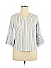 White House Black Market White 3/4 Sleeve Blouse Size 14 - photo 1