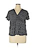 Old Navy 100% Rayon Black Short Sleeve Blouse Size XL - photo 1