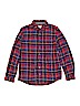 Cat & Jack 100% Cotton Plaid Red Long Sleeve Button-Down Shirt Size 16 - photo 1