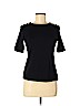 Karen Scott 100% Cotton Black Short Sleeve T-Shirt Size M (petite) - photo 1