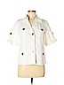 MICHAEL Michael Kors White 3/4 Sleeve Button-Down Shirt Size 6 - photo 1